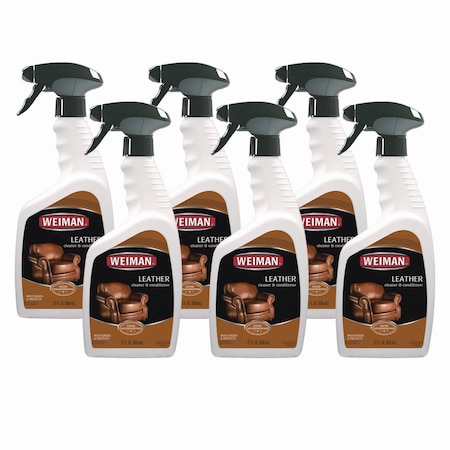 Weiman Leather Cleaner and Conditioner, Floral Scent, 22oz Trigger Spray, PK6 107